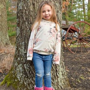 Kids floral hoodie